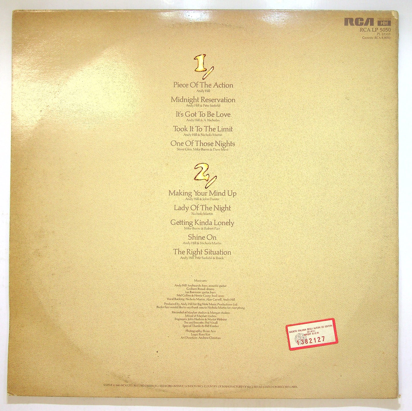 EBOND Bucks Fizz - Bucks Fizz Vinile V112041