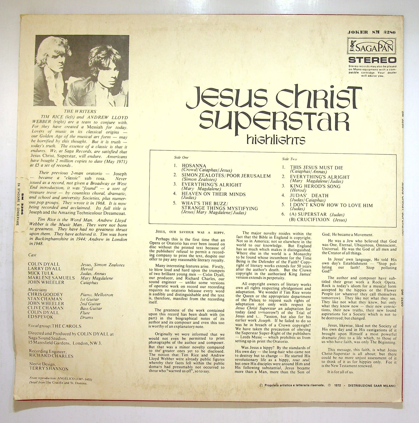 EBOND Tim Rice - Jesus Christ Superstar - A Rock Opera Vinile V112073