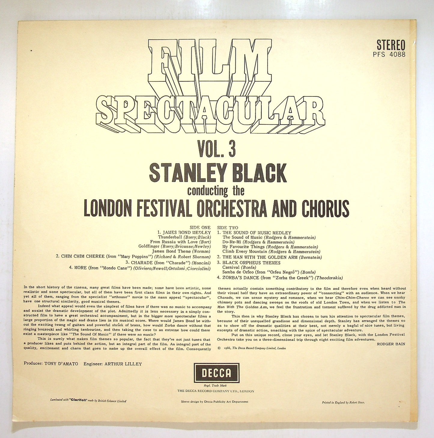 EBOND Stanley Black - Film Spectacular Vol. 3 Vinile V112099