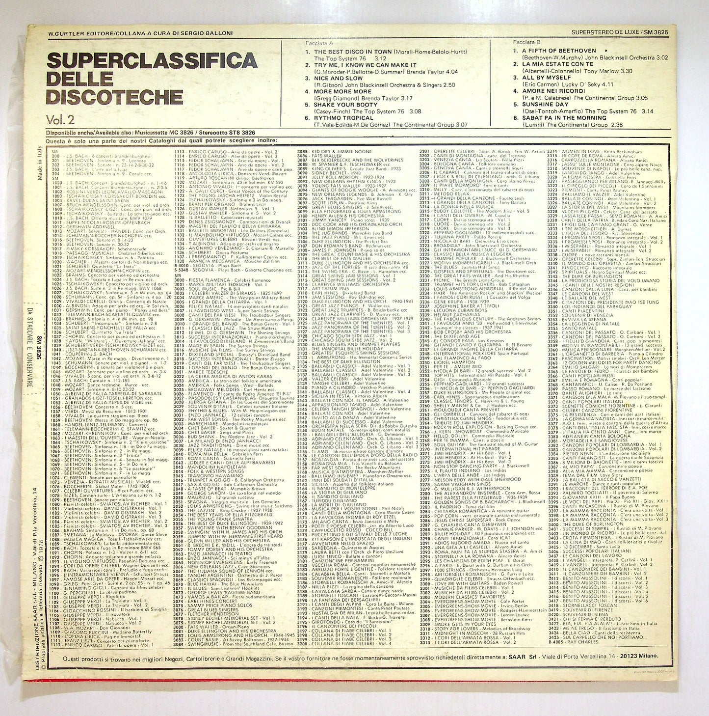 EBOND Various - Superclassifica Delle Discoteche Vol.2 Vinile V112107