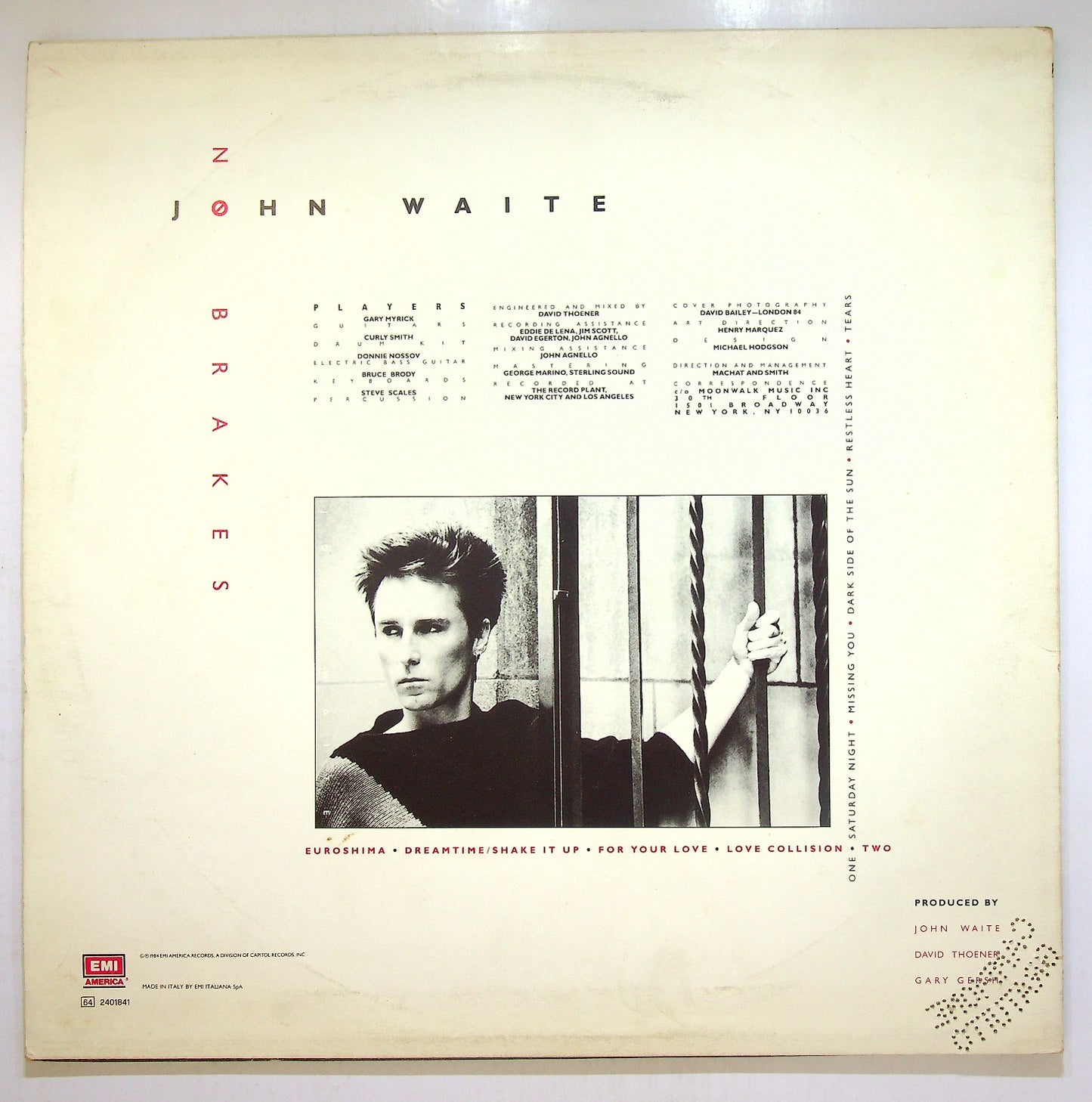 EBOND John Waite - No Brakes Vinile V112126