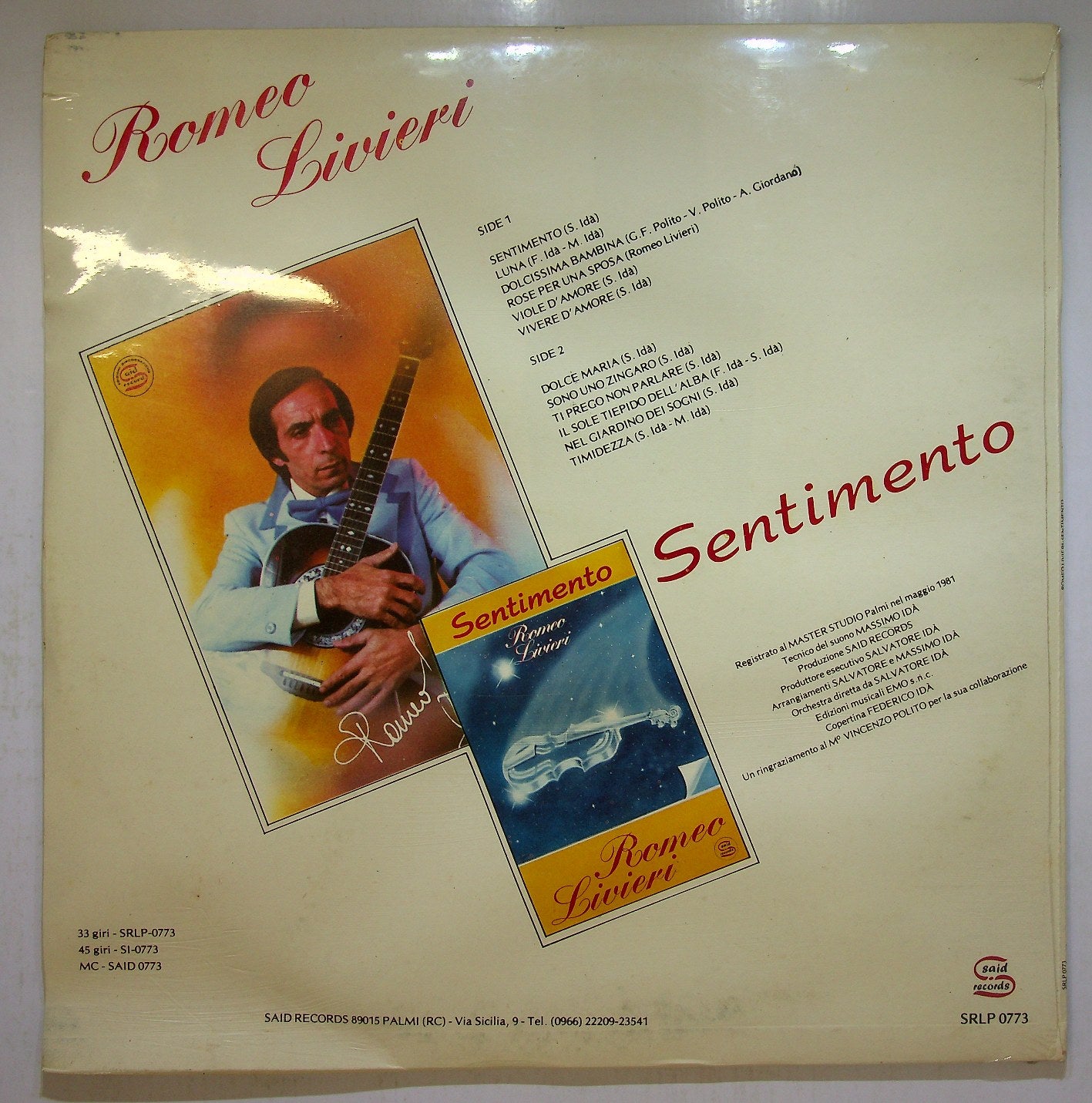 EBOND Romeo Livieri - Sentimento Vinile V113051
