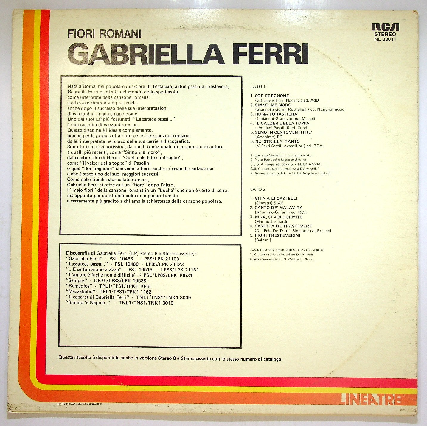 EBOND Gabriella Ferri - Fiori Romani Vinile V113069
