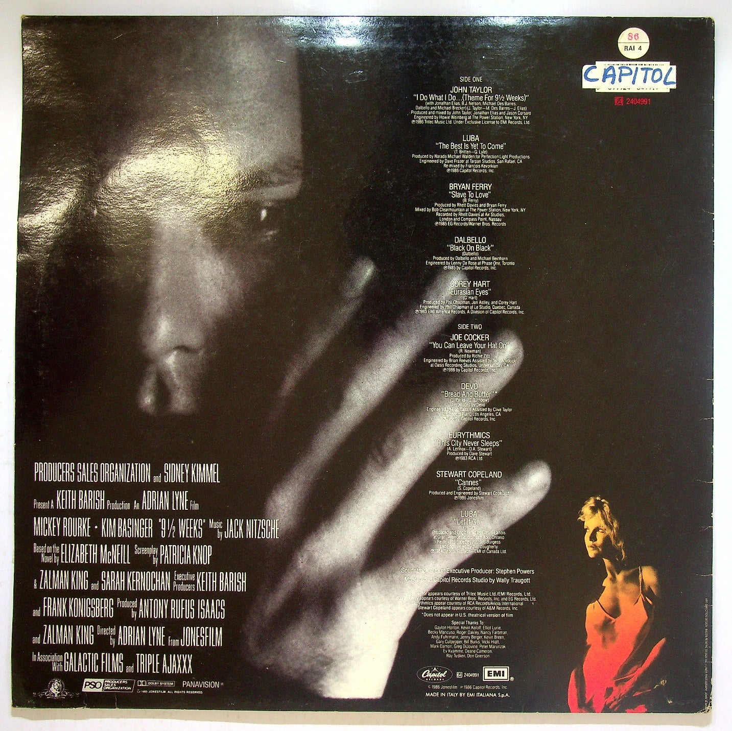 EBOND Various - 9½ Weeks - Original Motion Picture Soundtrack Vinile V113086