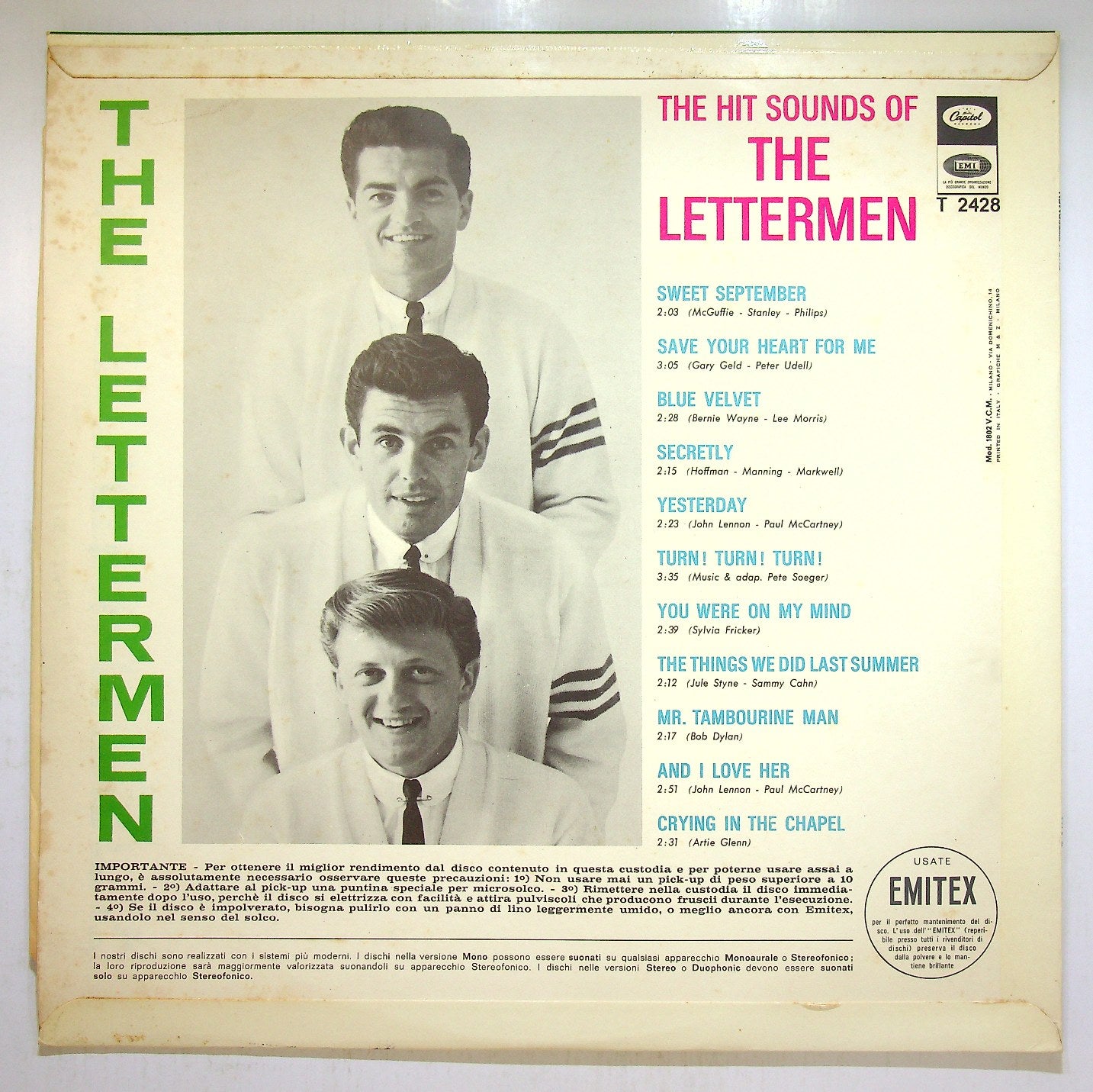 EBOND The Lettermen - The Hit Sounds Of The Lettermen Vinile V113093