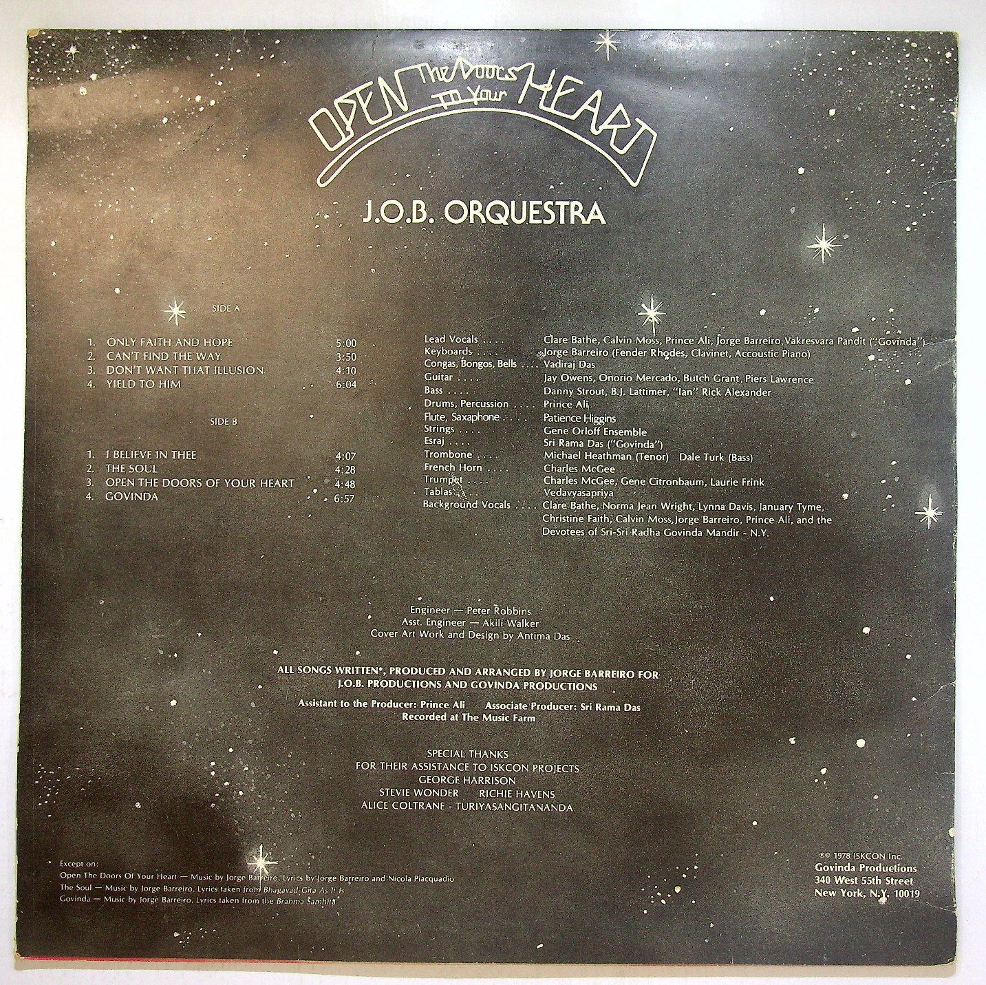 EBOND J.O.B. Orquestra - Open The Doors To Your Heart Vinile V113125