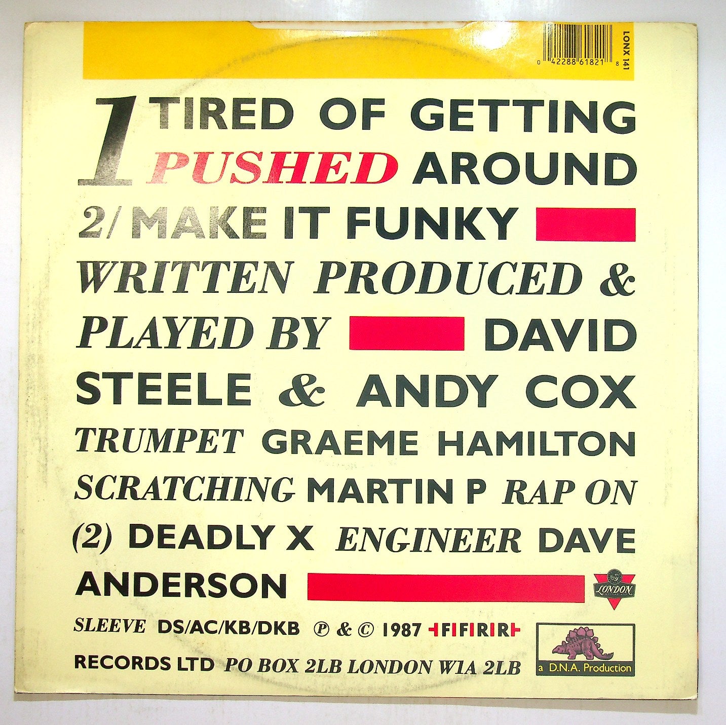 EBOND 2 Men A Drum Machine - Tired Of Getting Pushed Around Vinile V113148