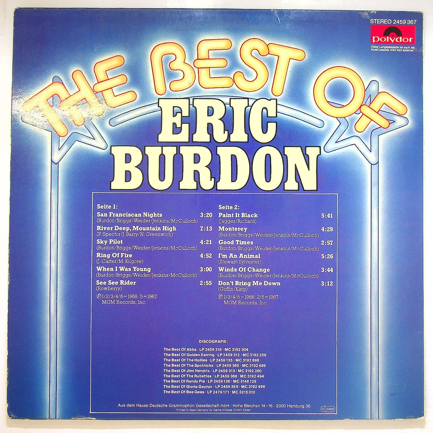 EBOND Eric Burdon - The Best Of Eric Burdon Vinile V114015