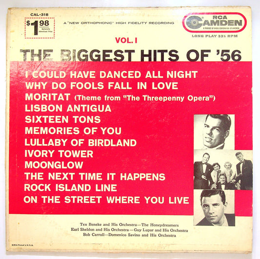 EBOND Various - The Biggest Hits Of '56 Vol. 1 Vinile V114029