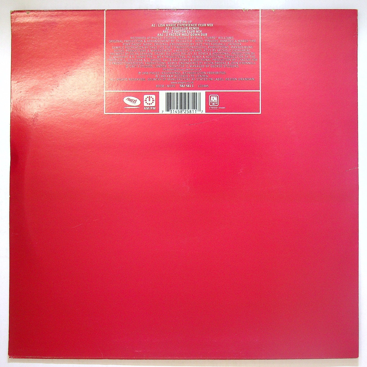 EBOND Trickster (CMV's) - Move On Up Vinile V114045