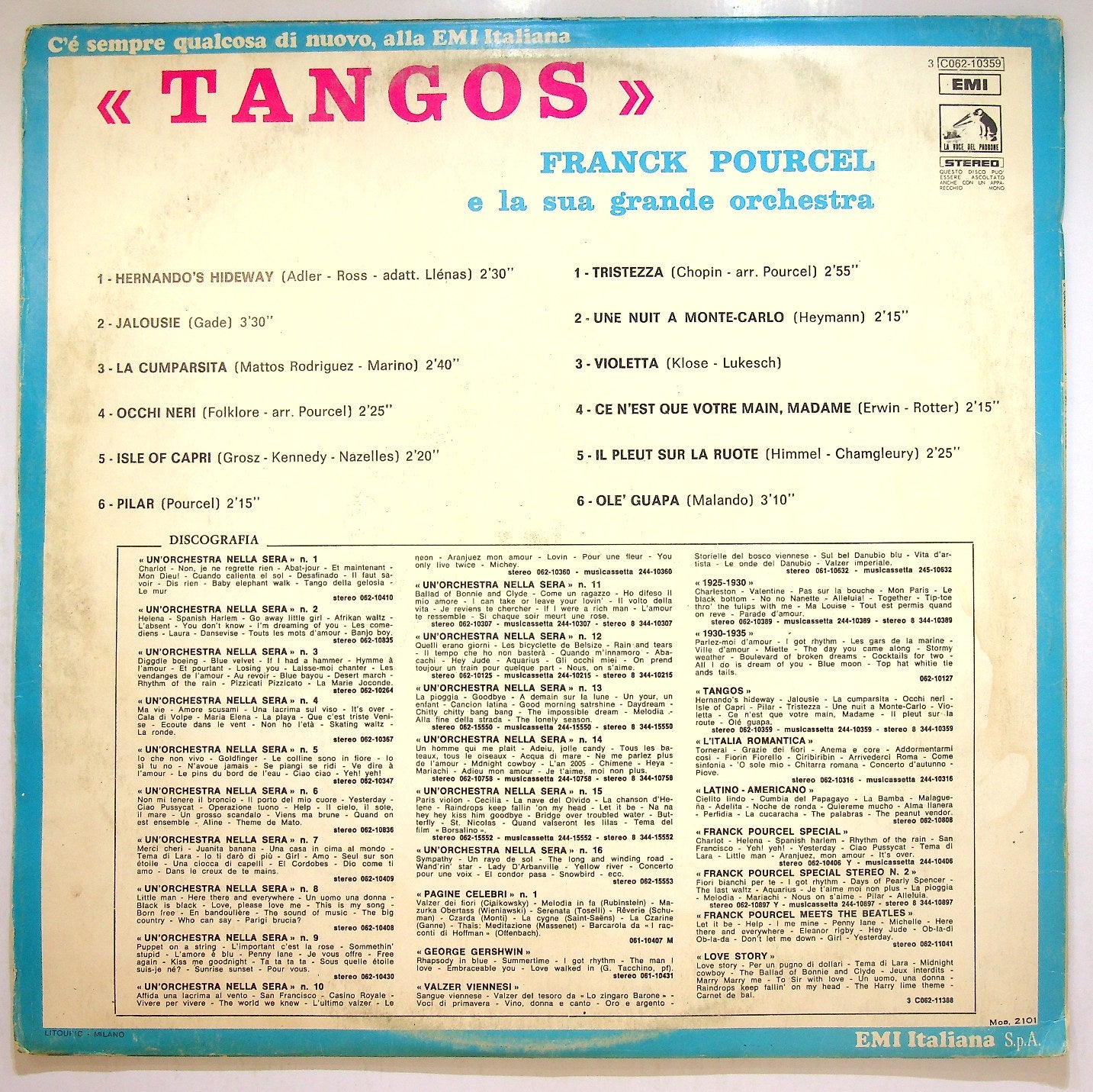 EBOND Franck Pourcel E La Sua Grande Orchestra - New Sound Tangos Vinile V114059