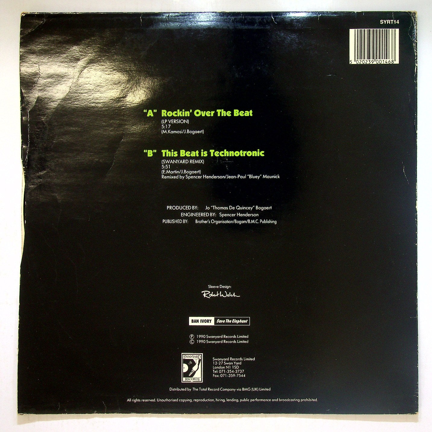 EBOND Technotronic Featuring Ya Kid K - Rockin' Over The Beat Vinile V115016