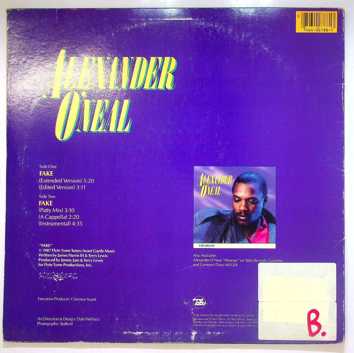 EBOND Alexander O'Neal - Fake Vinile V115031