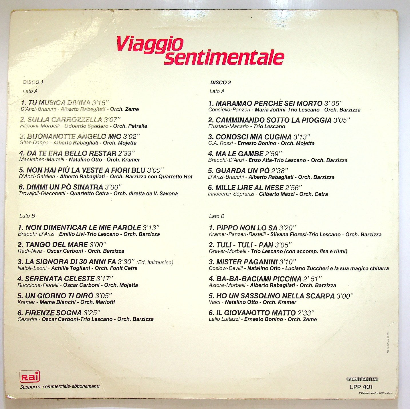 EBOND Various - Viaggio Sentimentale Vinile V115056