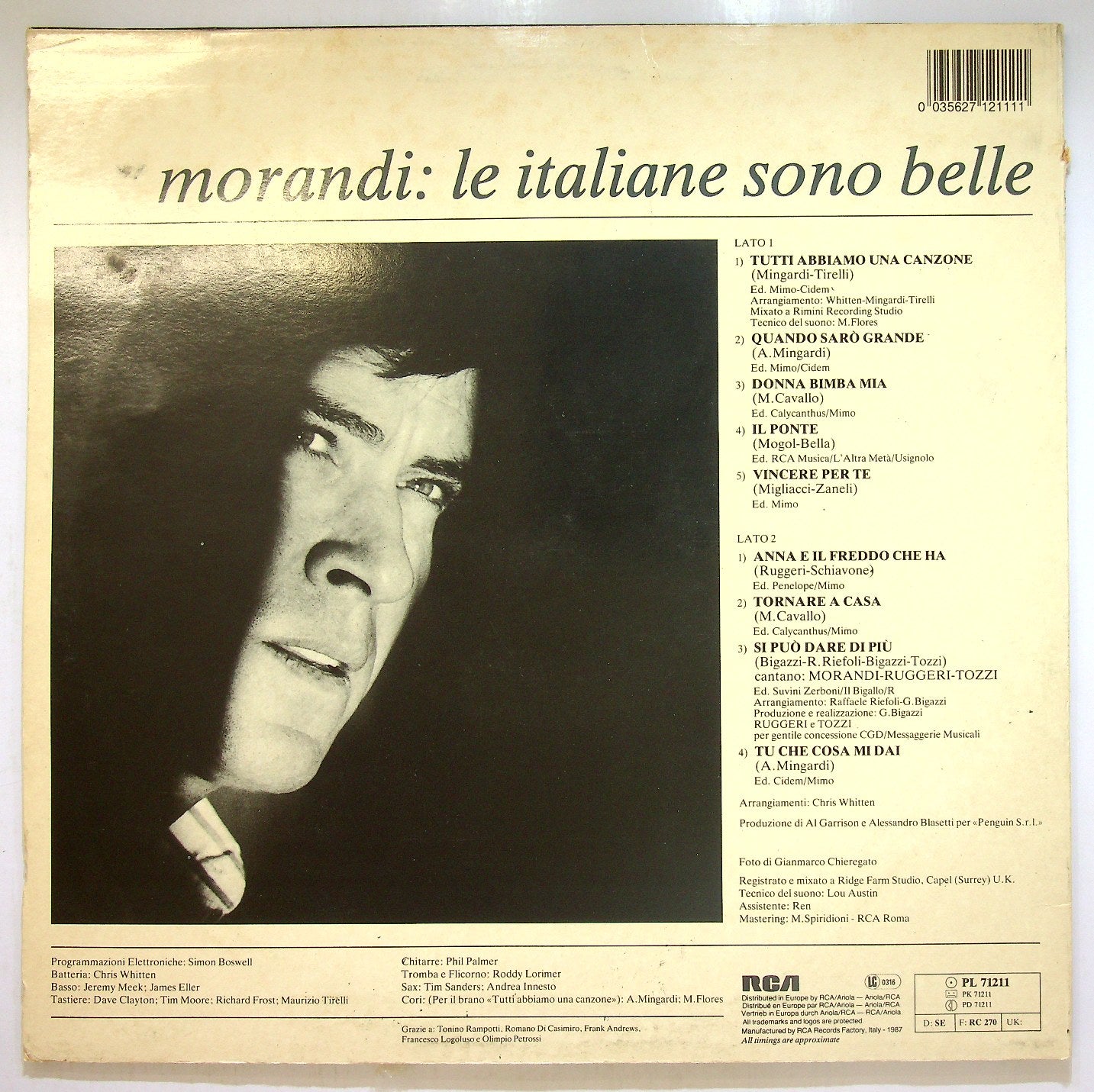 EBOND Morandi - Le Italiane Sono Belle Vinile V115062