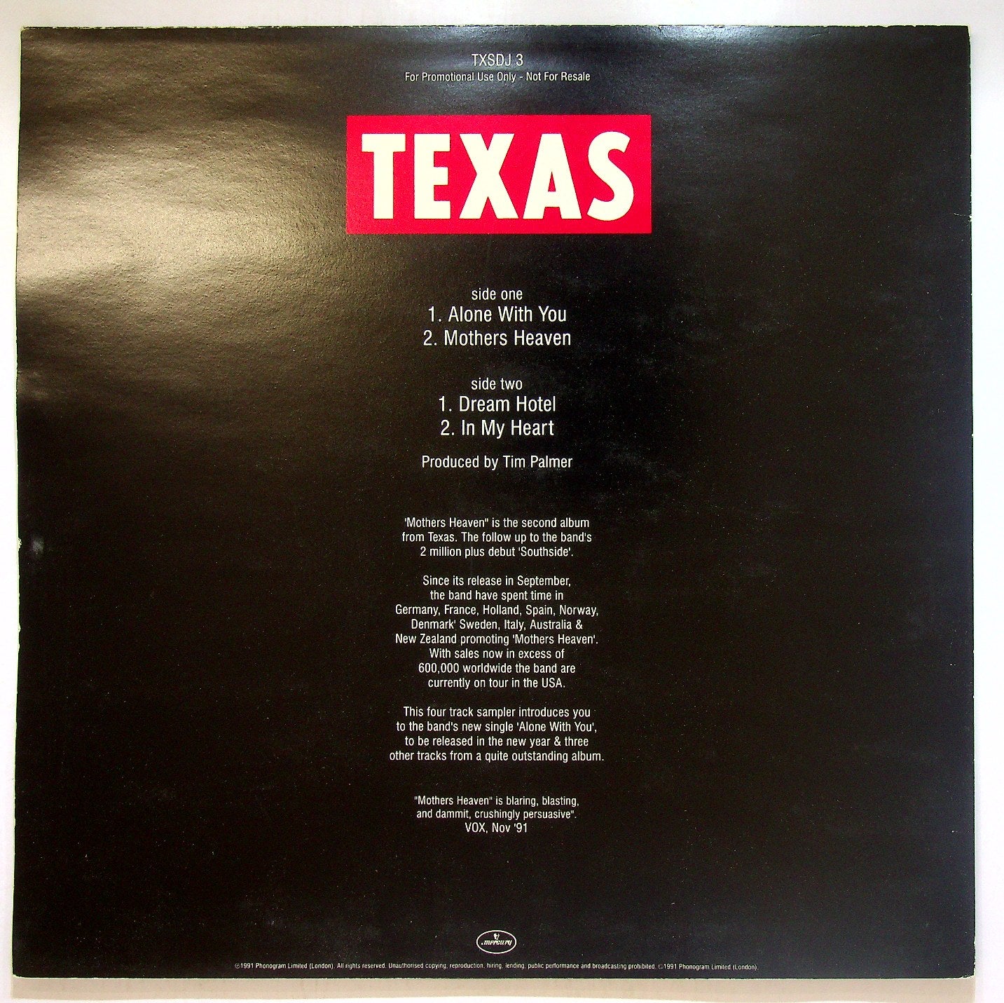 EBOND Texas - 4 Tracks From Mothers Heaven Vinile V115081