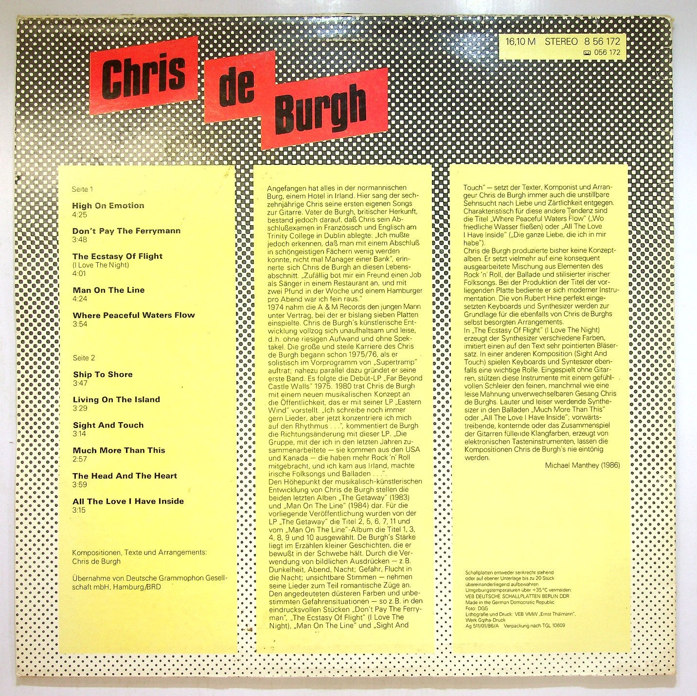 EBOND Chris de Burgh - Chris De Burgh Vinile V115083