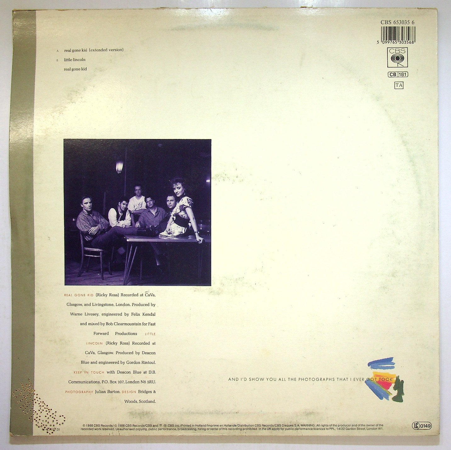 EBOND Deacon Blue - Real Gone Kid Vinile V115091