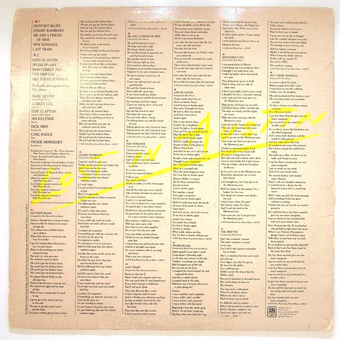 EBOND Marc Benno - Lost In Austin Vinile V115126
