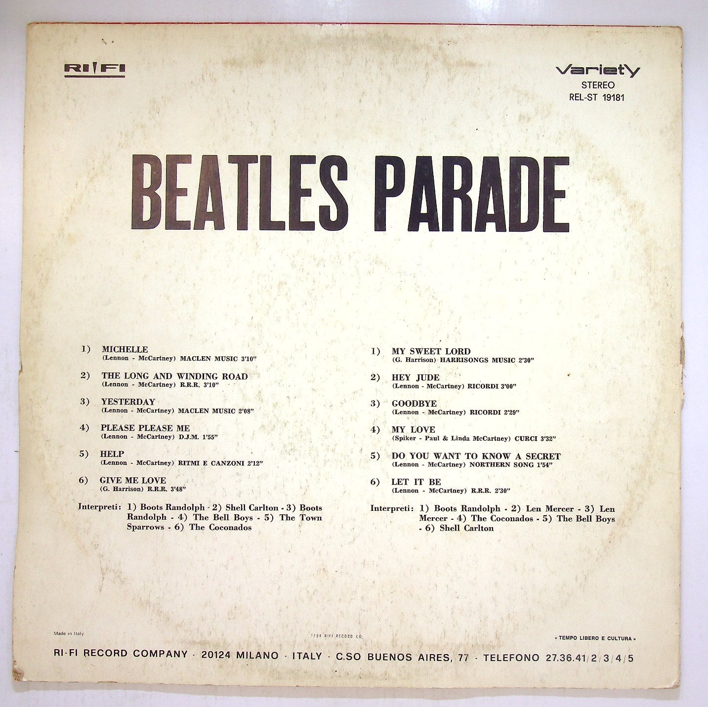 EBOND Various - Beatles Parade Vinile V116045
