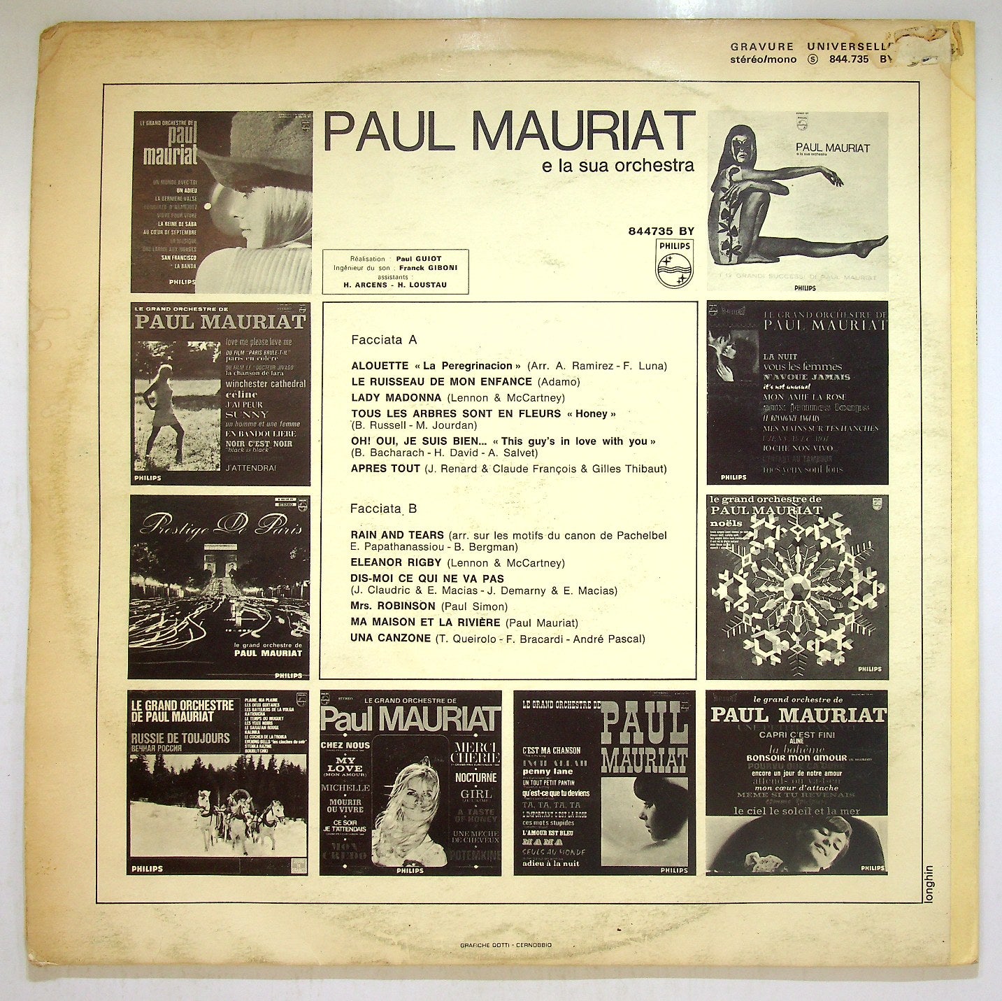 EBOND La Gran Orquesta De Paul Mauriat - Rain And Tears Vinile V116077