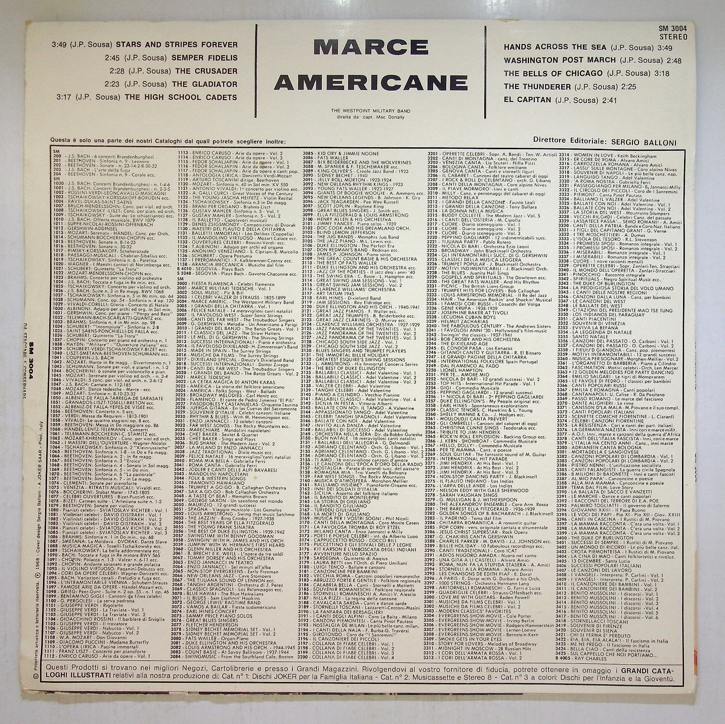 EBOND The West Point Military Band - Marce Americane Vinile V116081