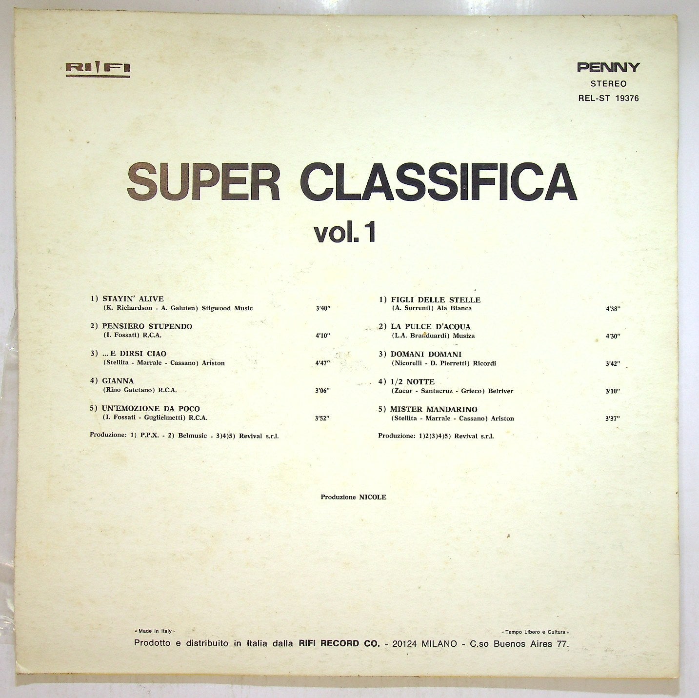 EBOND Various - Super Classifica Vol. 1 Vinile V117009