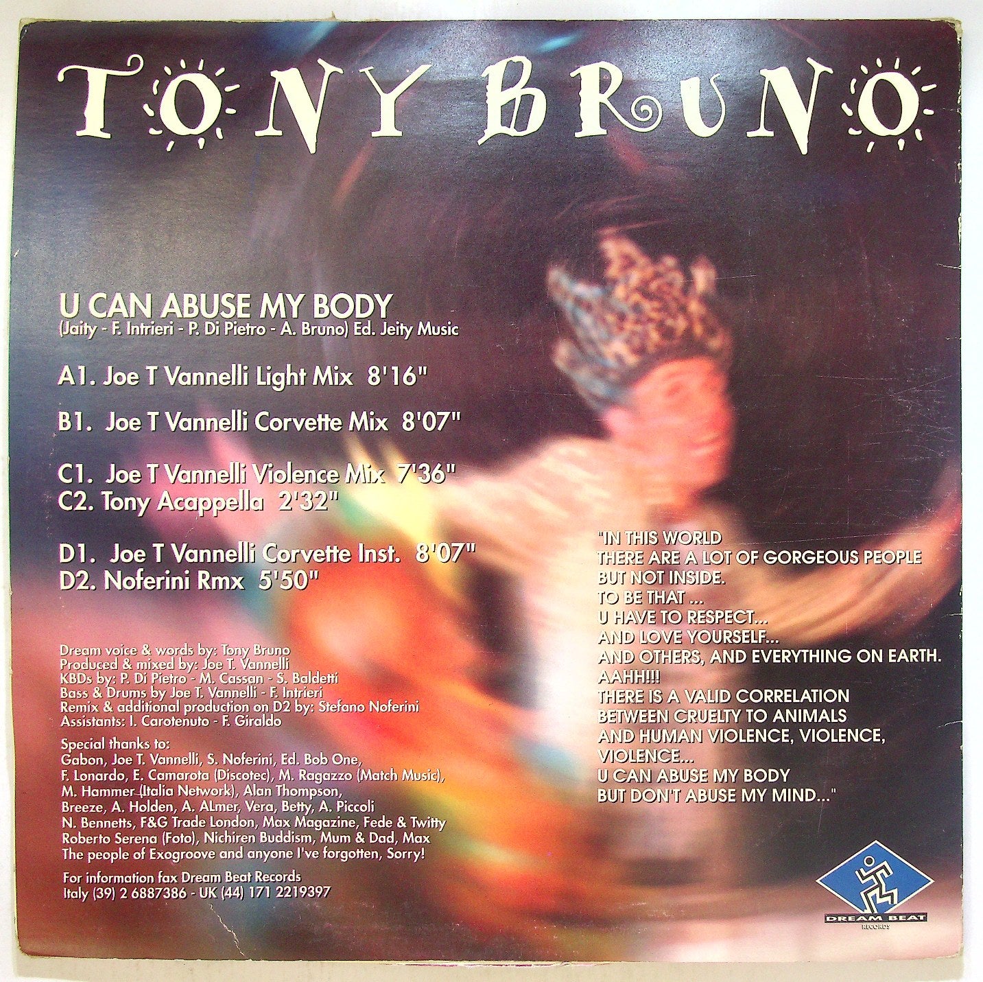 EBOND Tony Bruno - U Can Abuse My Body Vinile V117026
