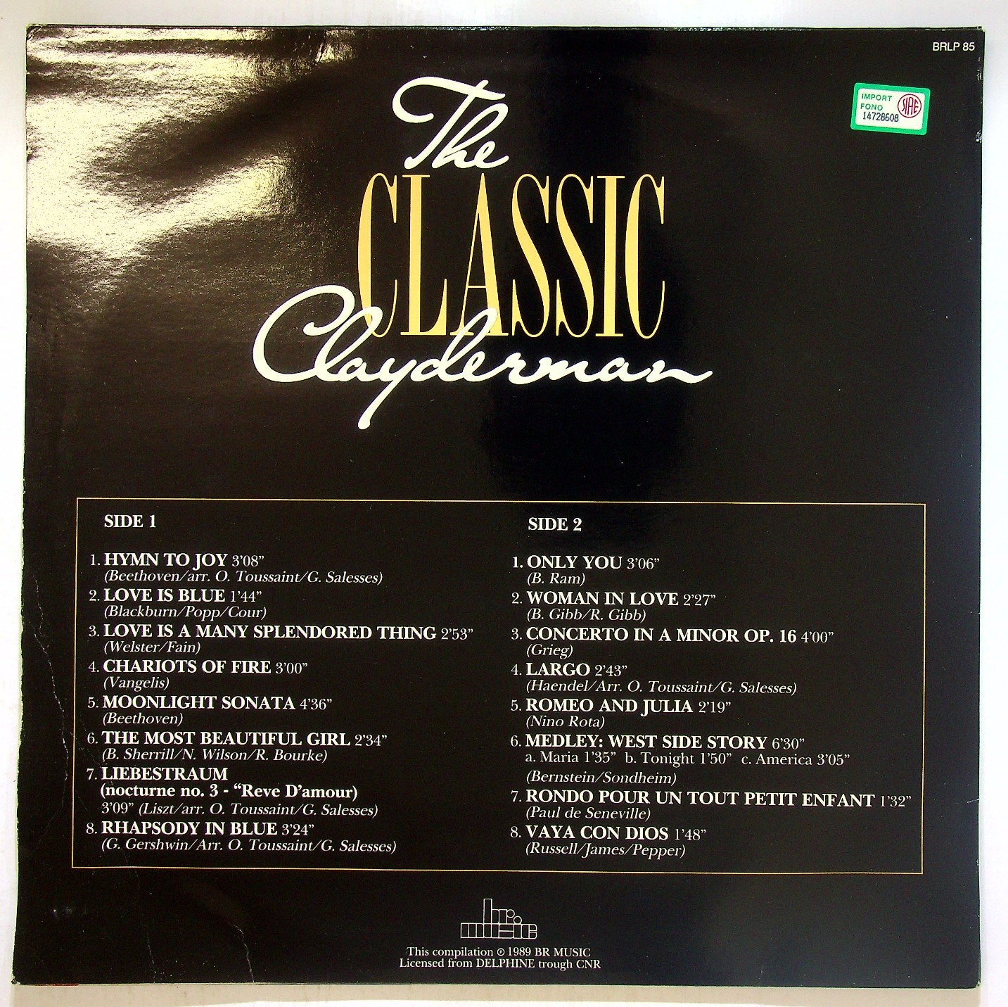 EBOND Richard Clayderman - The Classic Clayderman Vinile V117044