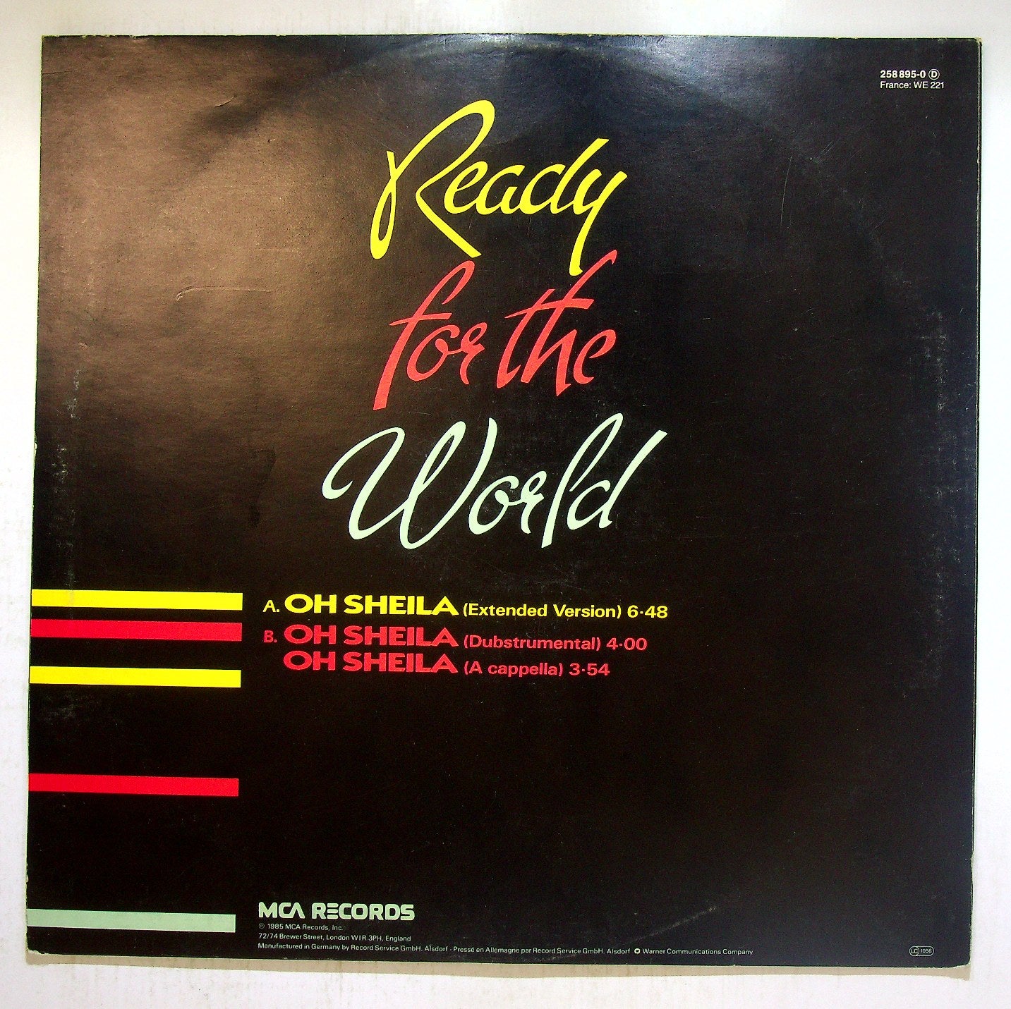 EBOND Ready For The World - Oh Sheila Vinile V117077