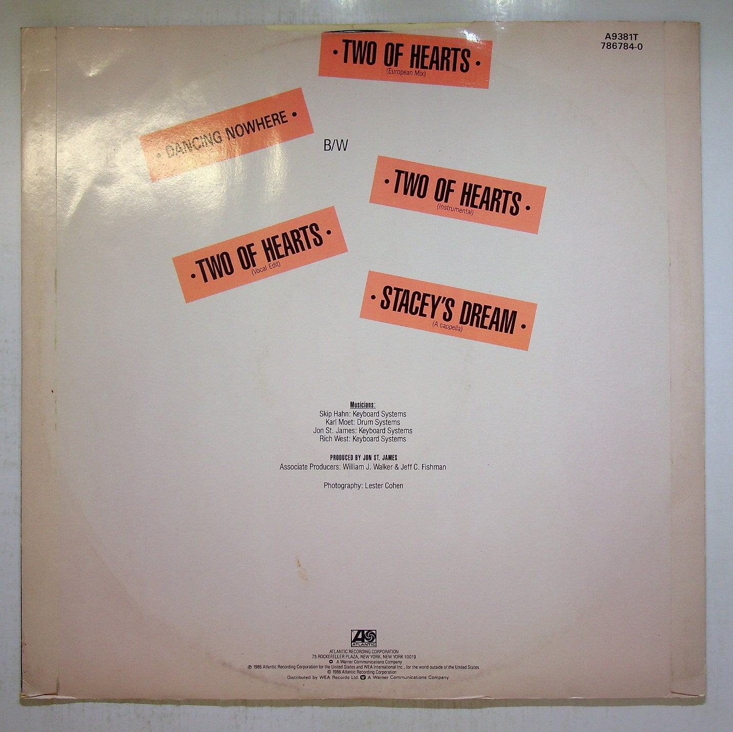 EBOND Stacey Q - Two Of Hearts (European Mix) Vinile V117080