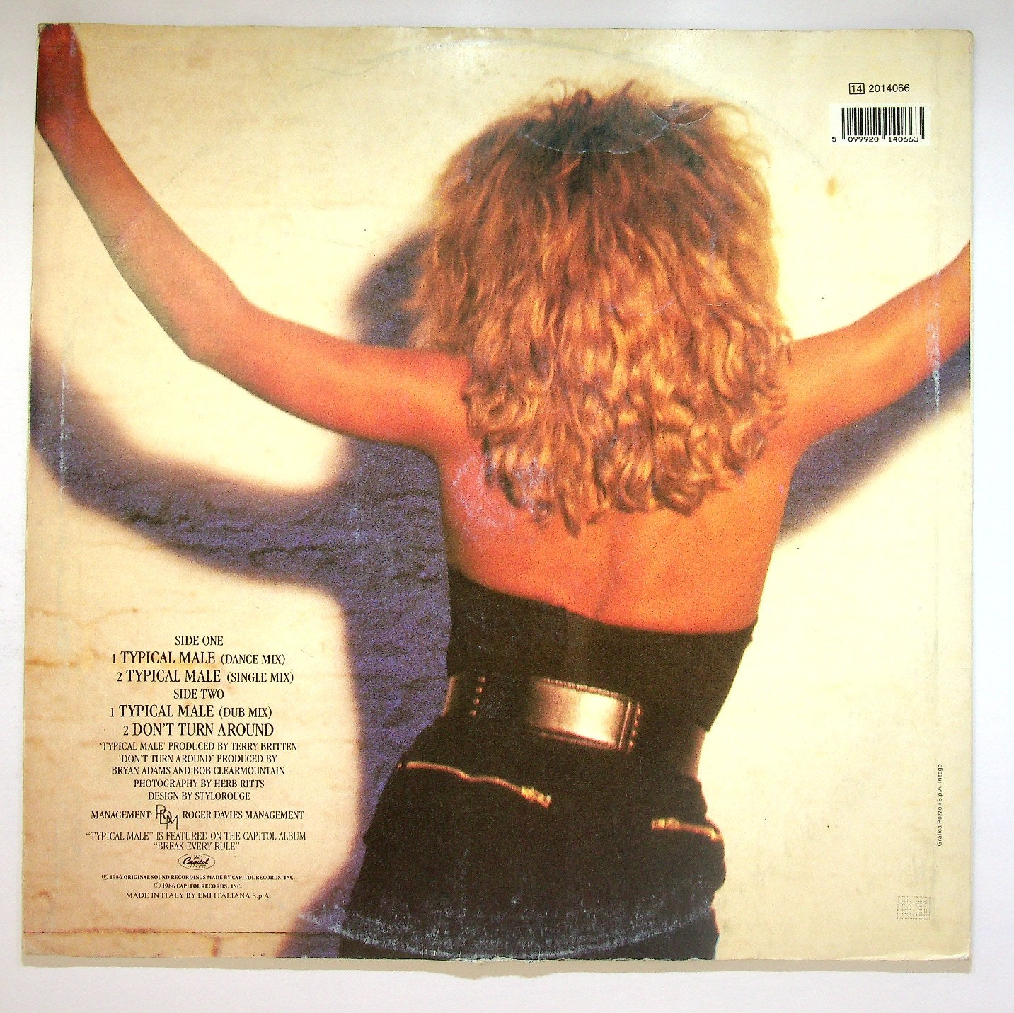 EBOND Tina Turner - Typical Male (Dance Mix) Vinile V117134