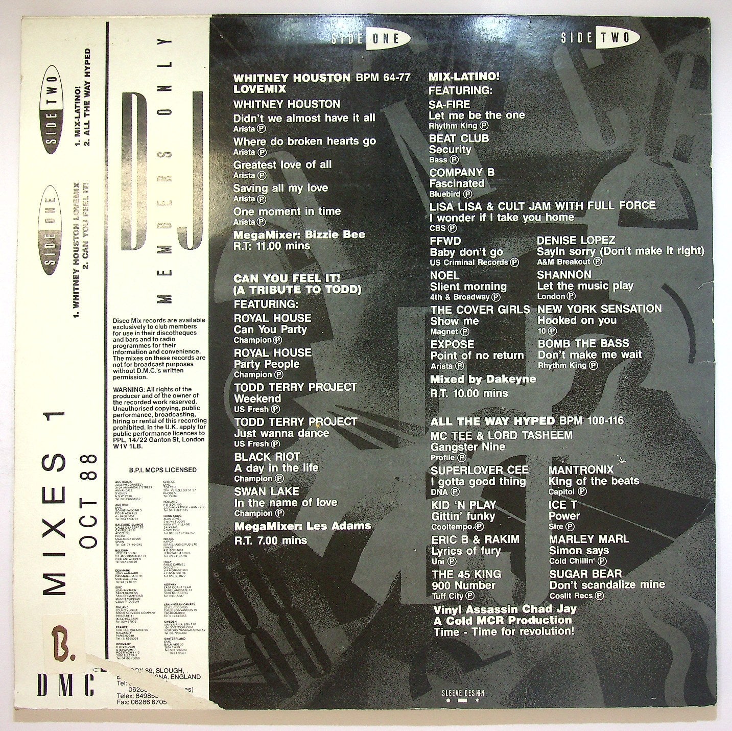EBOND Various - October 88 Mixes 1 Vinile V117136