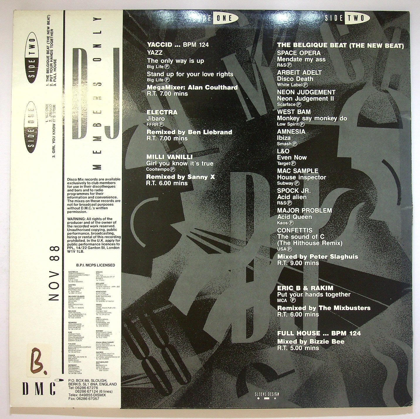 EBOND Various - November 88 - Mixes 2 Vinile V117138