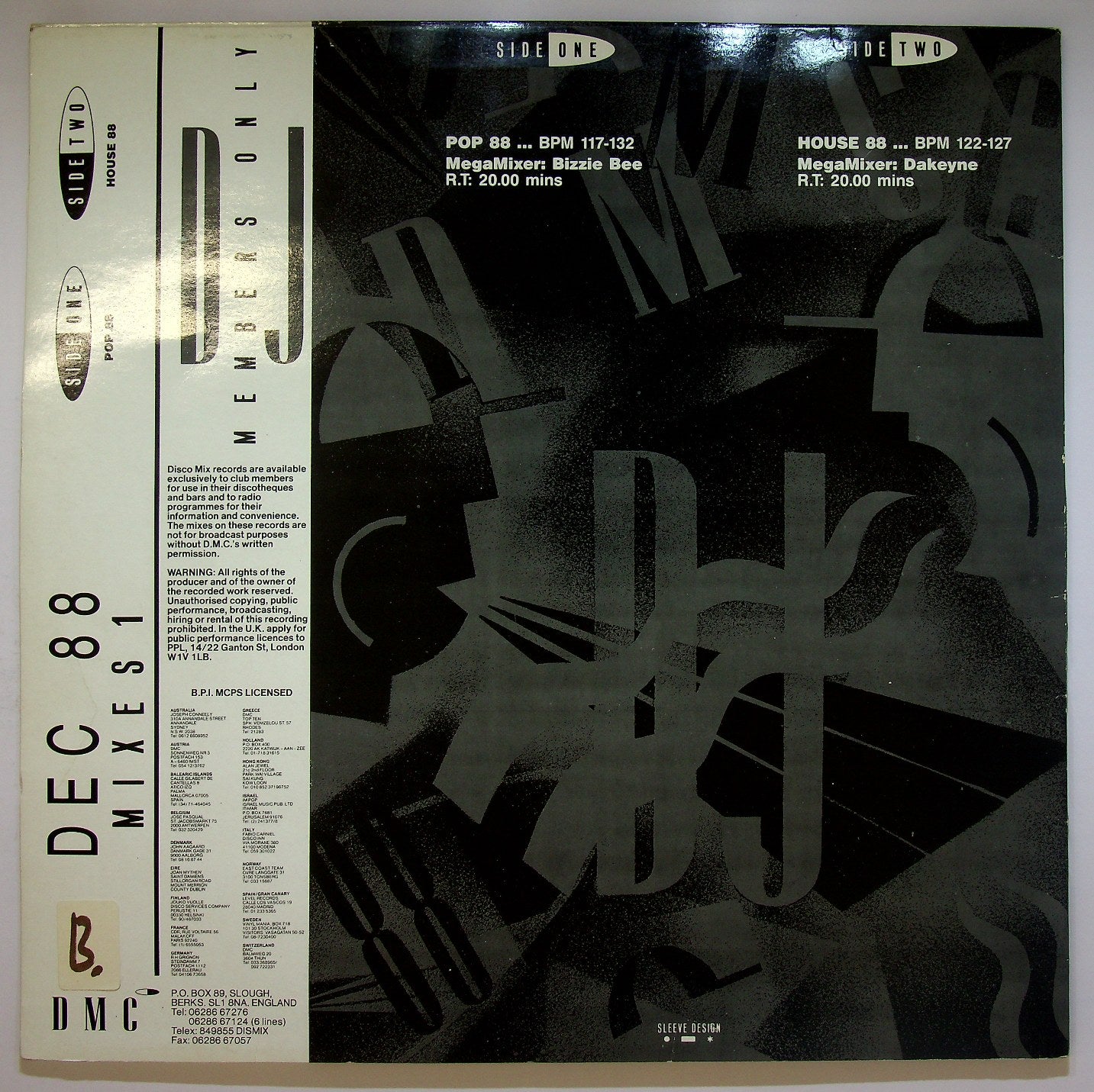 EBOND Various - December 88 - Mixes 1 Vinile V117141