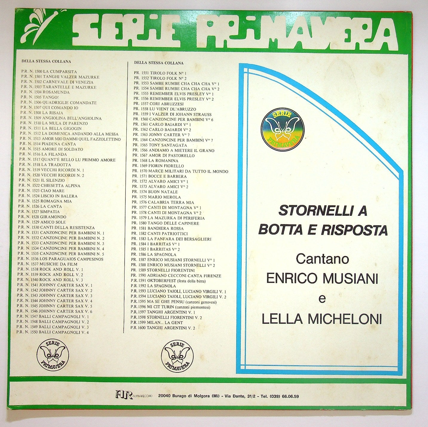 EBOND Enrico Musiani - Stornellando All'Italiana Vol.2 Vinile V117147