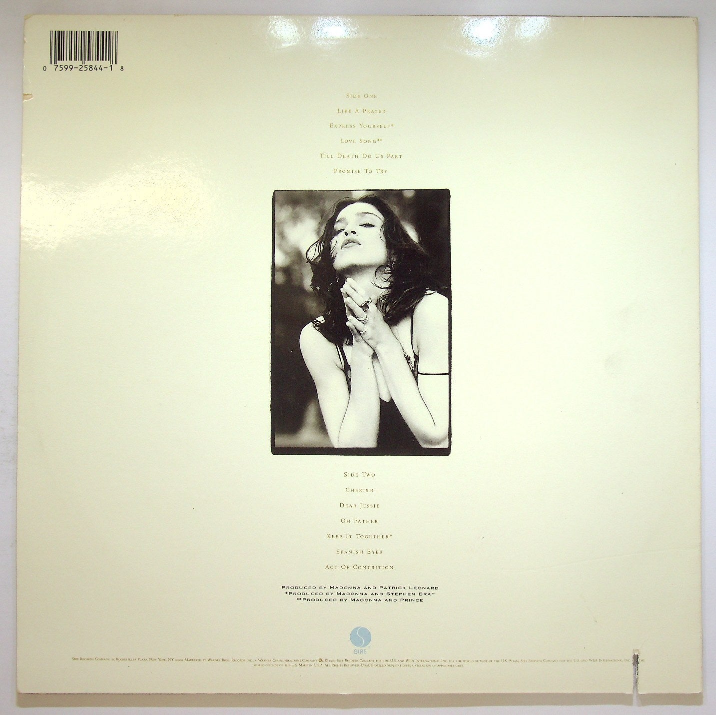 EBOND Madonna - Like A Prayer Vinile V118062