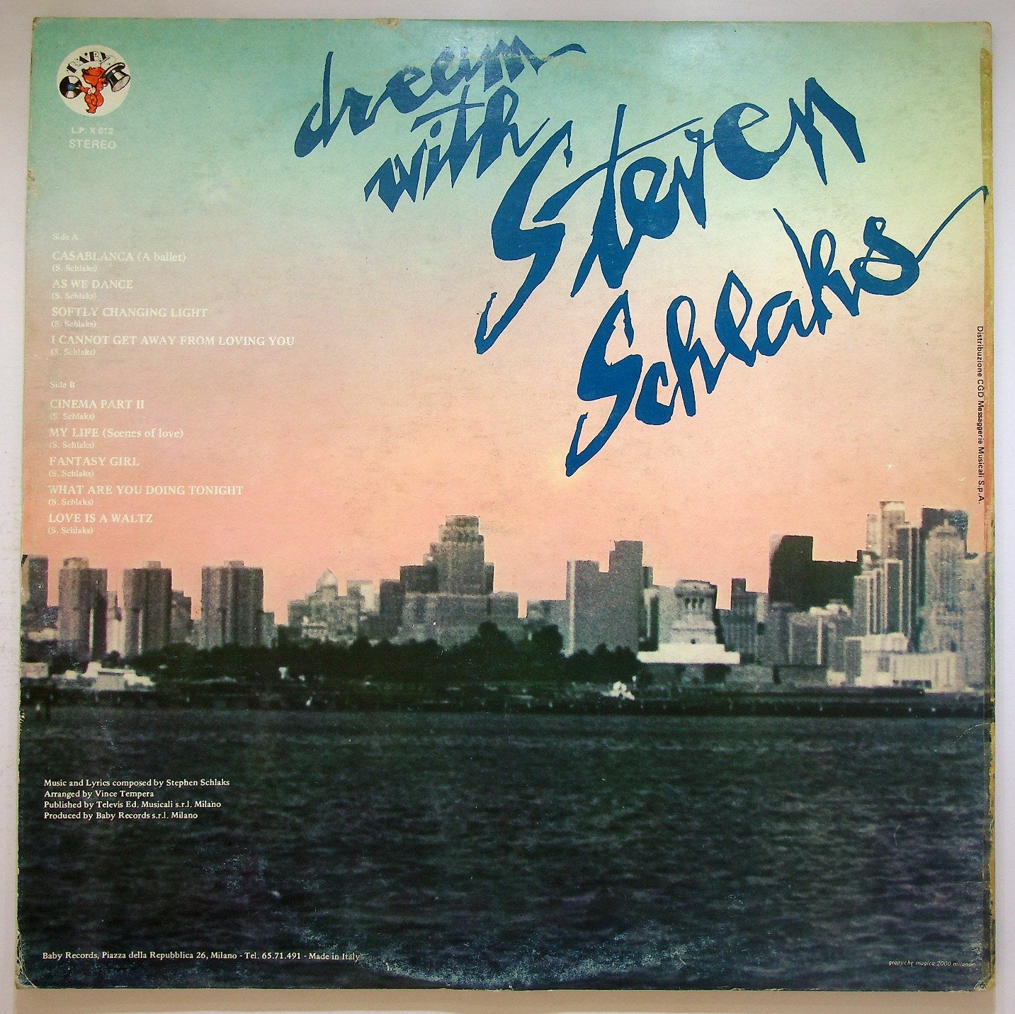 EBOND Stephen Schlaks - Dream With Steven Schlaks Vinile V119007