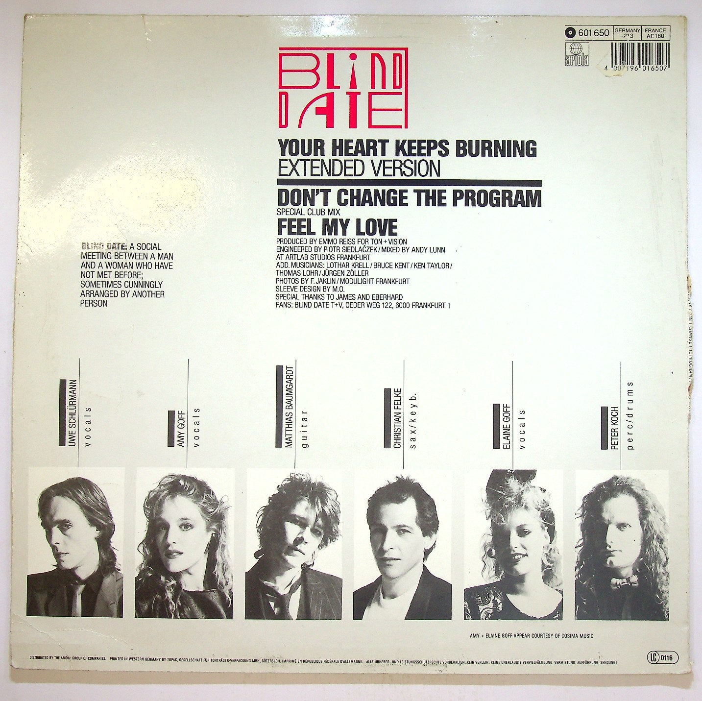 EBOND Blind Date - Your Heart Keeps Burning Vinile V119128