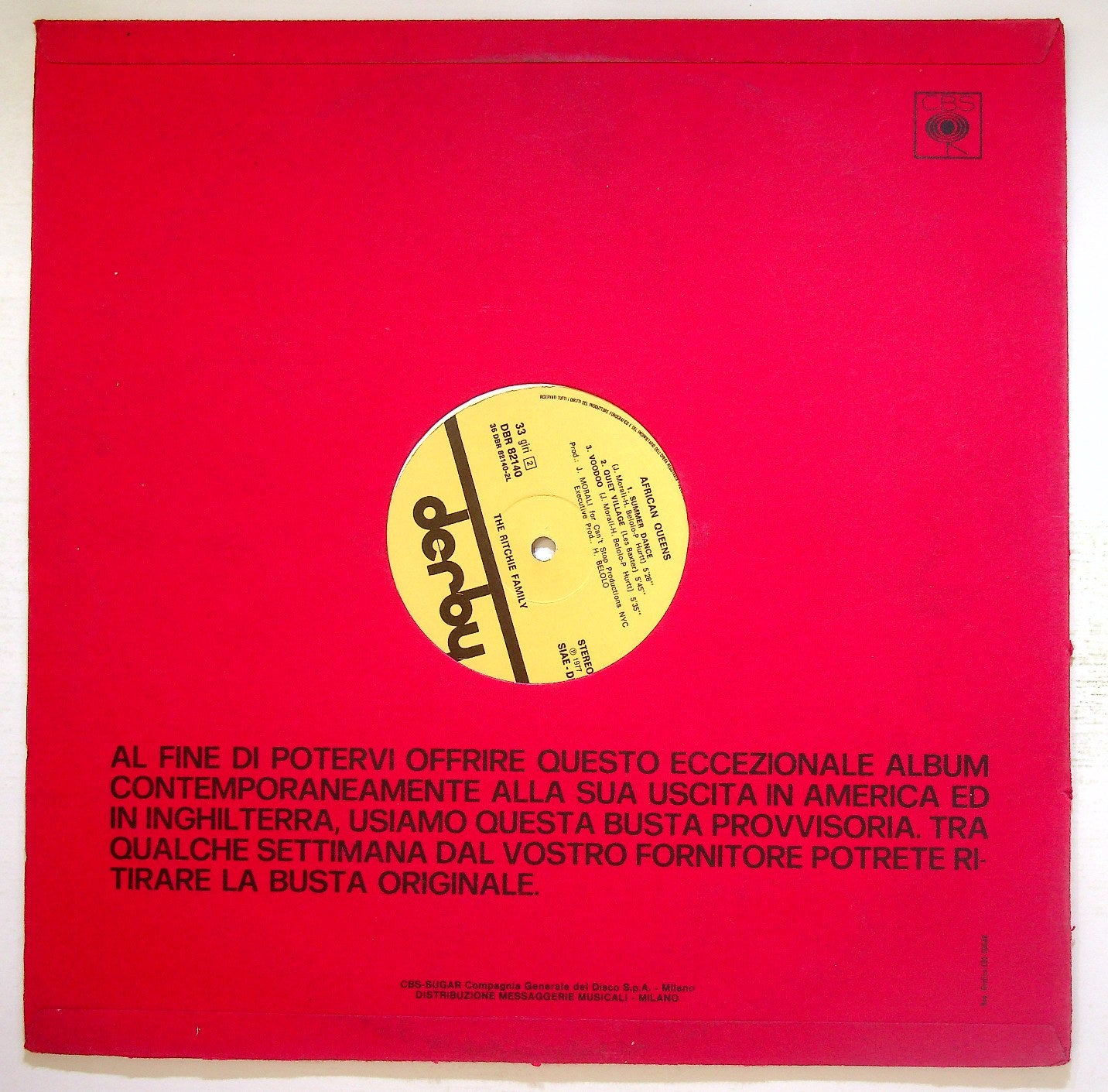 EBOND The Ritchie Family - African Queens Vinile V120093