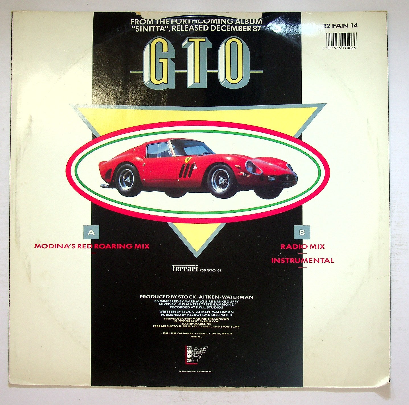 EBOND Sinitta - GTO (Modina's Red Roaring Mix) Vinile V120139