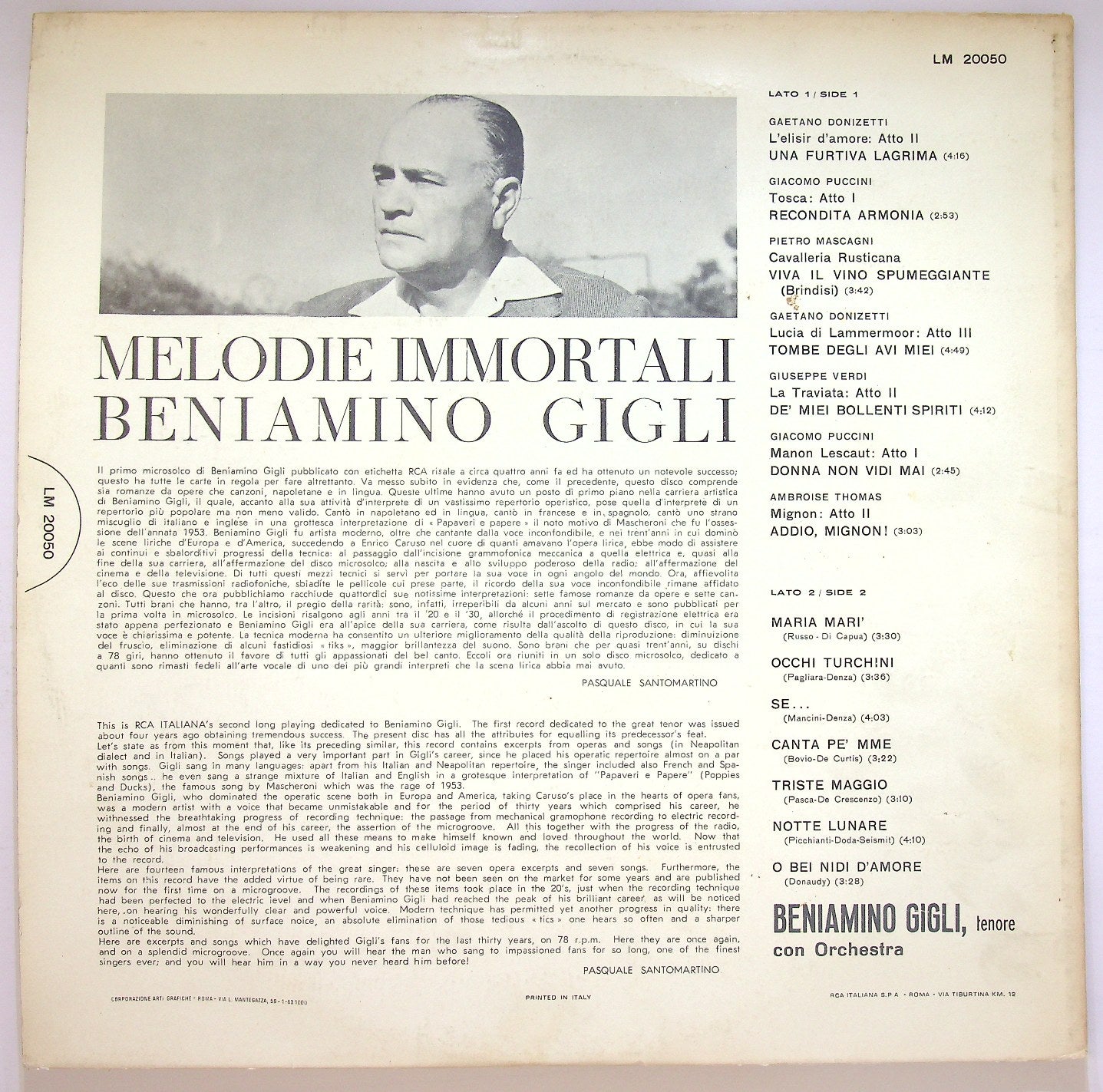 EBOND Beniamino Gigli - Melodie Immortali Vinile V120149