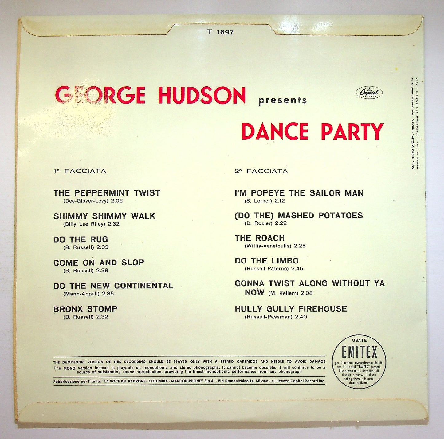 EBOND George Hudson - George Hudson Presents Dance Time Vinile V121069