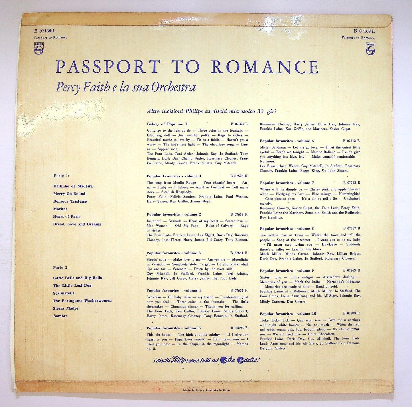 EBOND Percy Faith And His Orchestra - Passport To Romance Vinile V121094