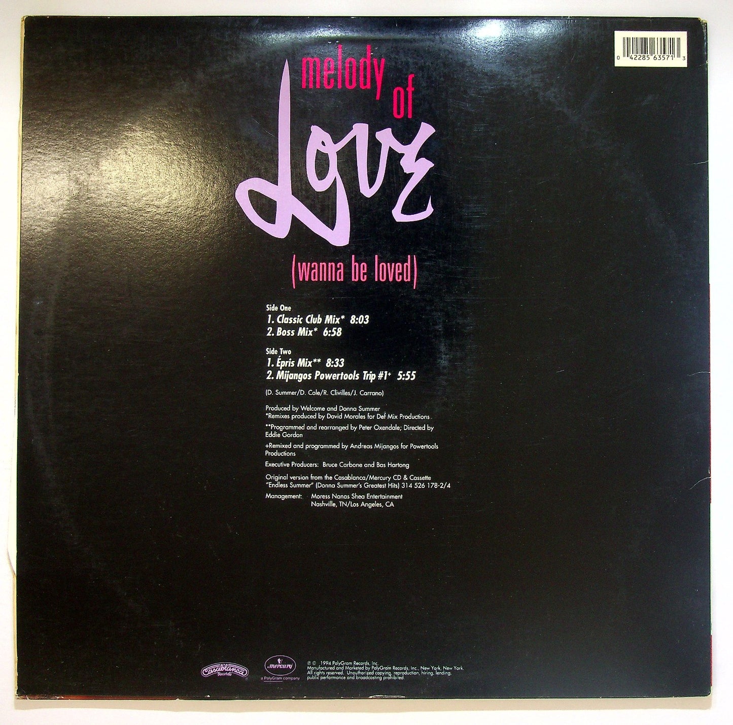 EBOND Donna Summer - Melody Of Love (Wanna Be Loved) Vinile V122005
