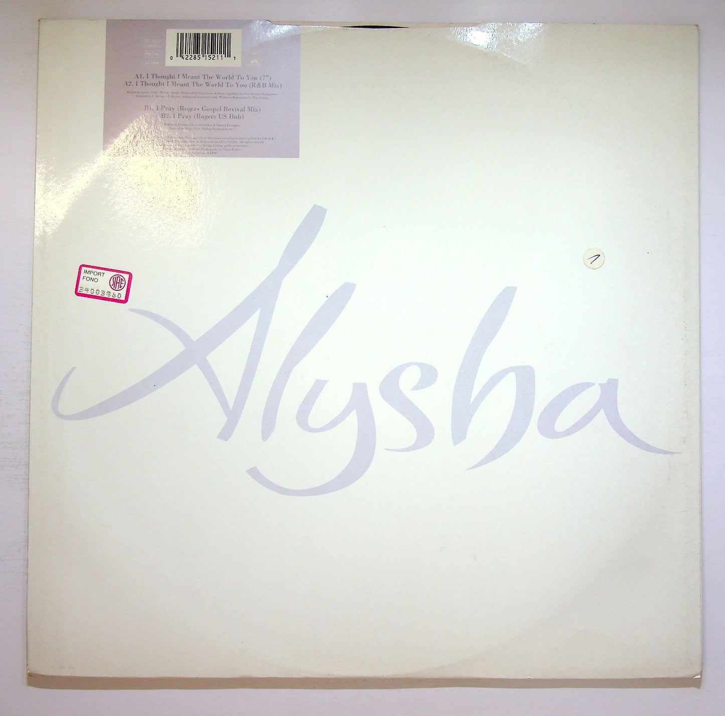 EBOND Alysha Warren - I Thought I Meant The World To You Vinile V122038