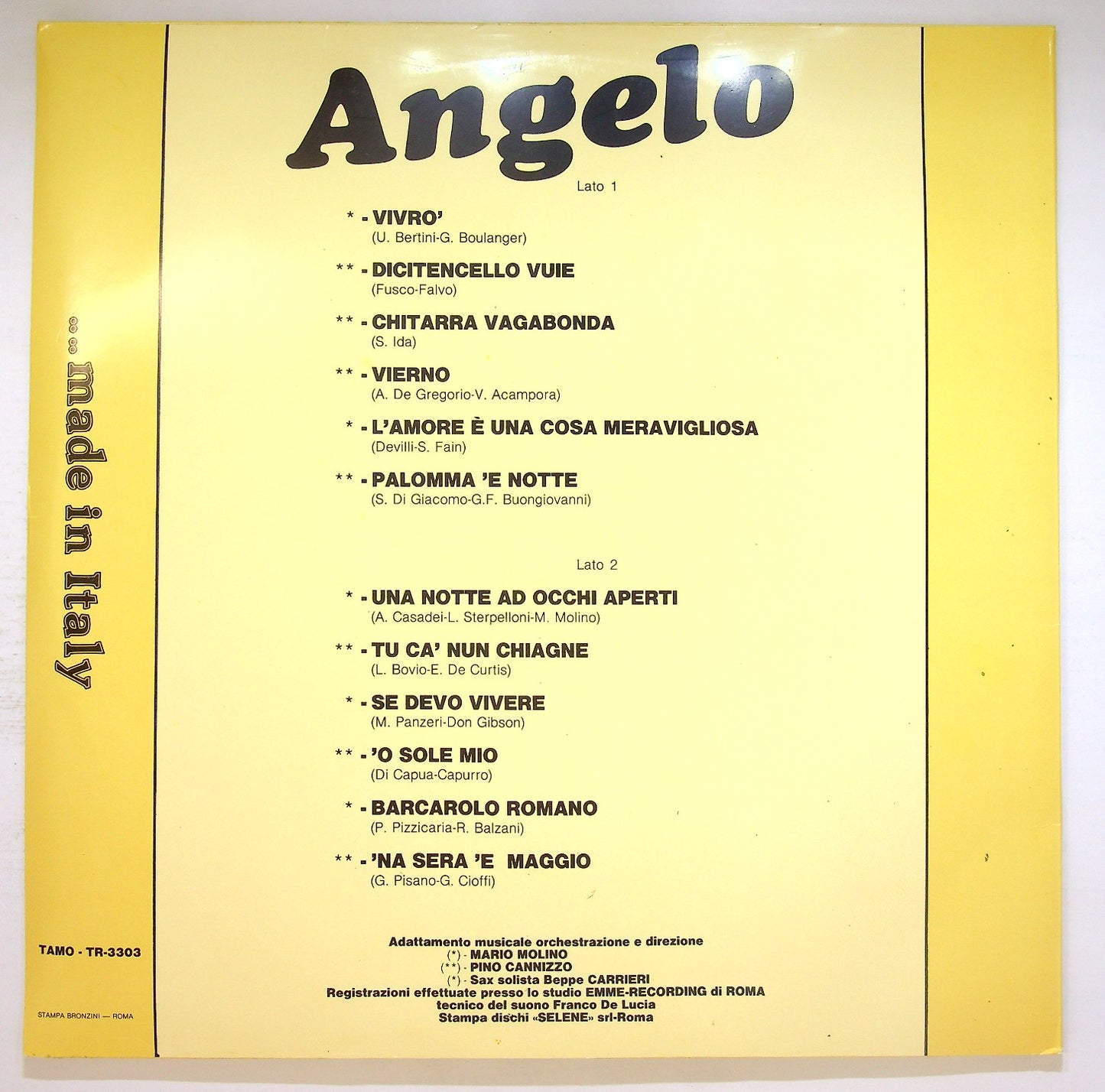 EBOND Angelo - Made in Italy Vinile V122070