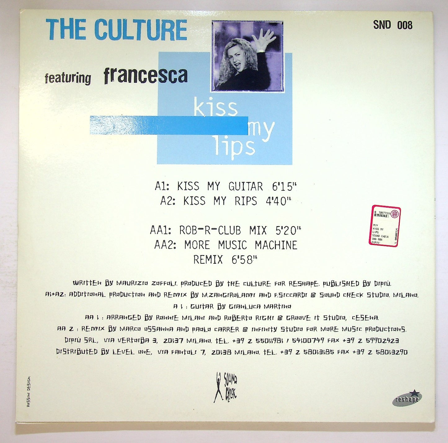 EBOND The Culture Feat. Francesca (2) - Kiss My Lips Vinile V122087