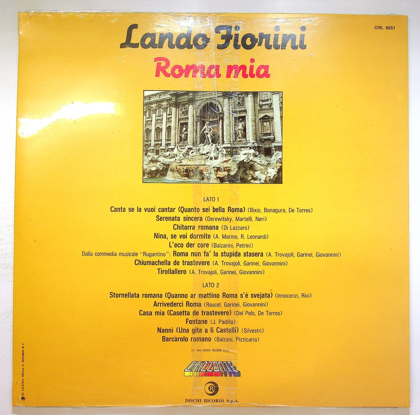 EBOND Lando Fiorini - Roma Mia Vinile V122124