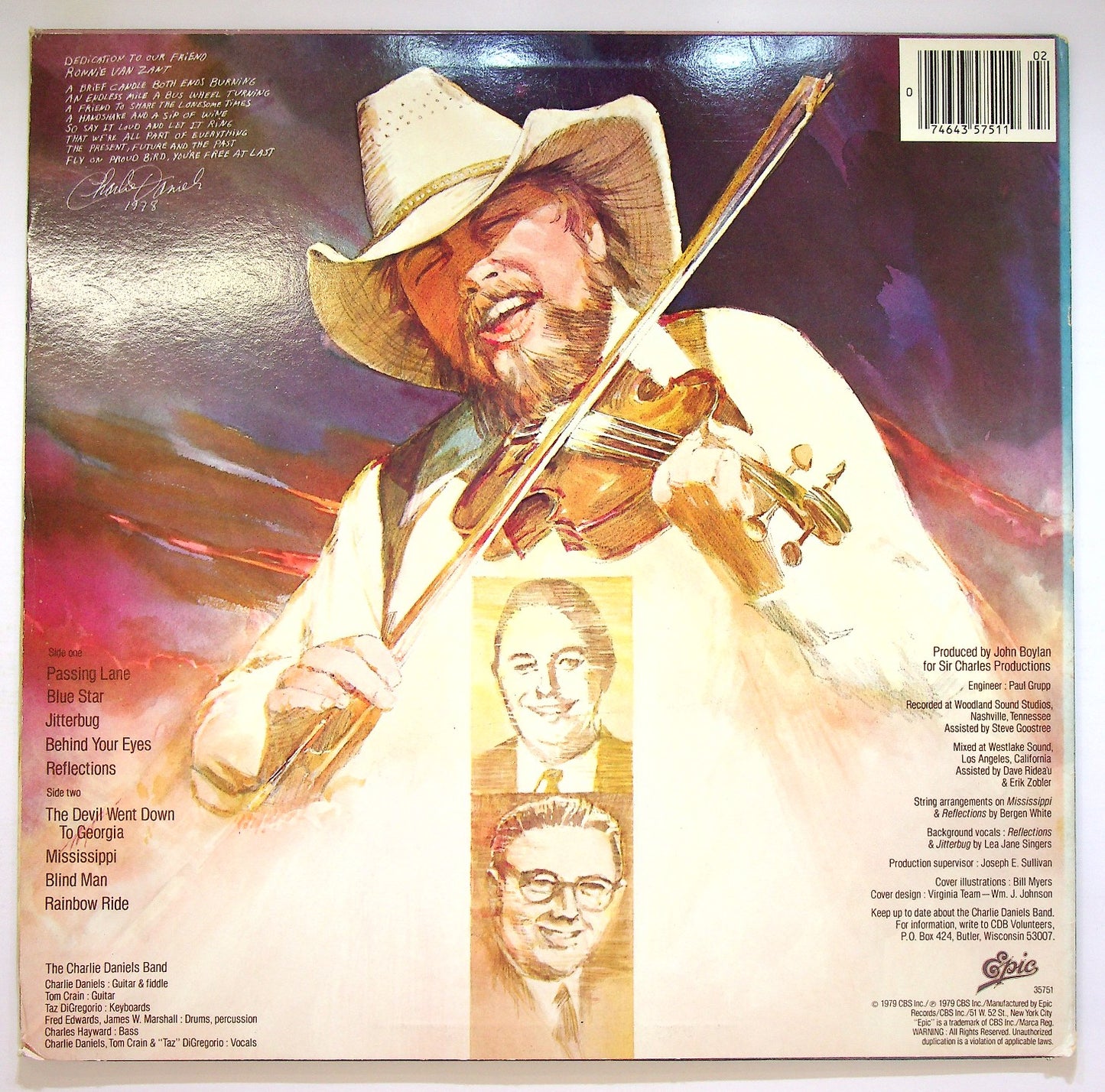 EBOND The Charlie Daniels Band - Million Mile Reflections Vinile V122136